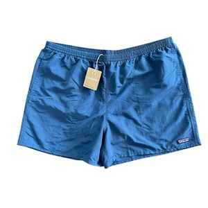 PATAGONIA Navy Blue Lined Baggies Swim Trunks 5" Inseam Pockets‎ NWT Size XXL